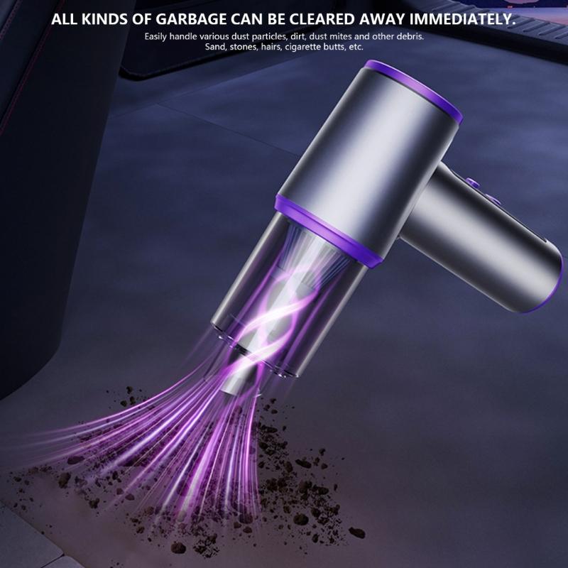 Upgrades 2 in 1 Blower And Vacuum Cleaner with 75000RPM Motor 12000PA Suction HEPA Filter System LED Light for Car Home