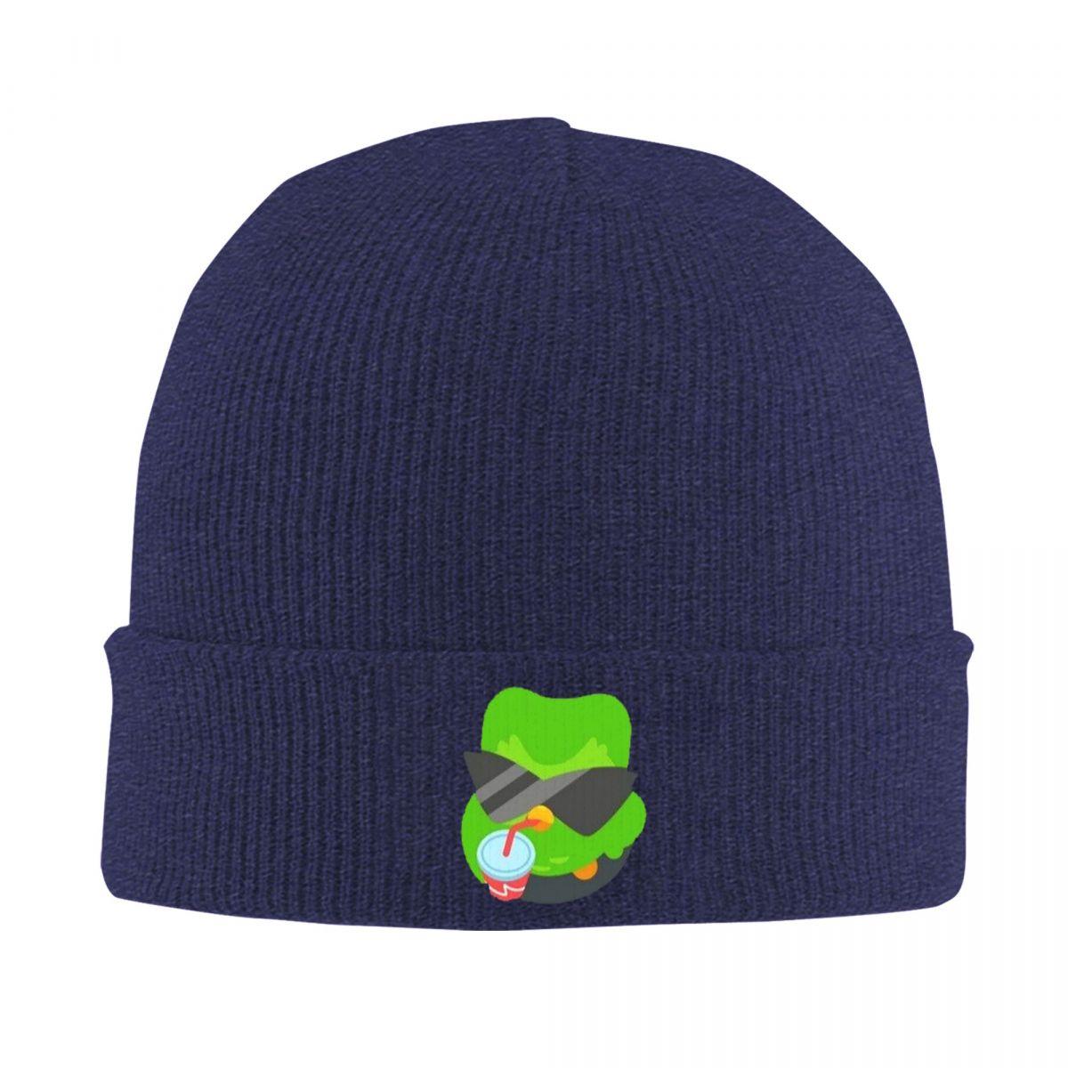

Duolingo Owl Duo Warm Knitted Cap Winter Knit Bonnet Hat Skullies Beanies Hip Hop Caps for Unisex One Size