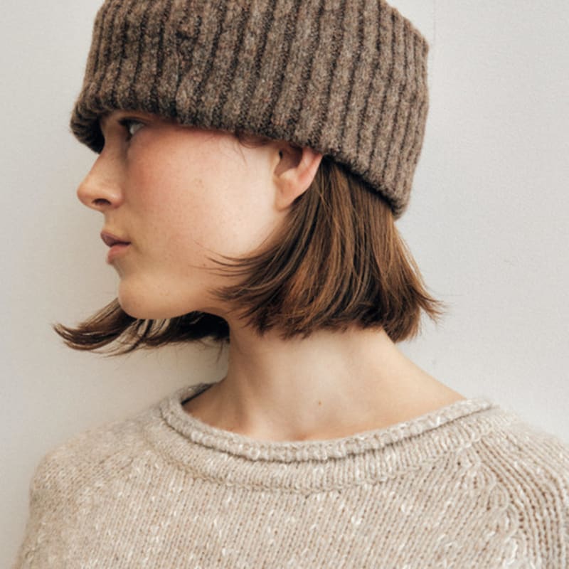 CITTA Signature Logo Knit Hair Band_CTA929(Brown)