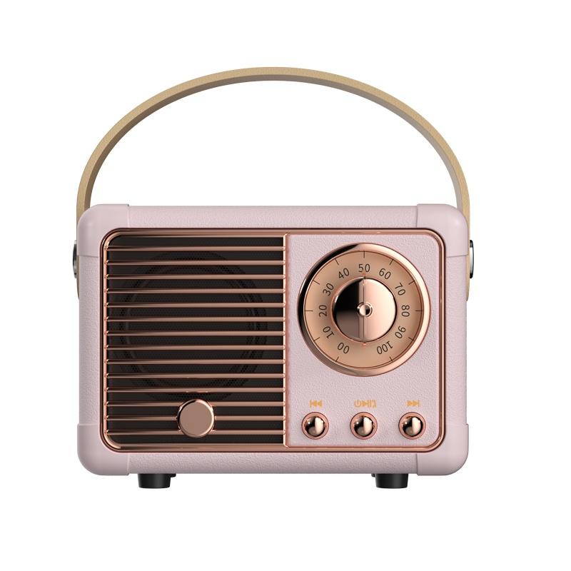 Altoparlante Bluetooth retrò HM11 Ricevitore radio FM retrò classico Decorazione portatile Mini altoparlanti Lettore musicale da viaggio