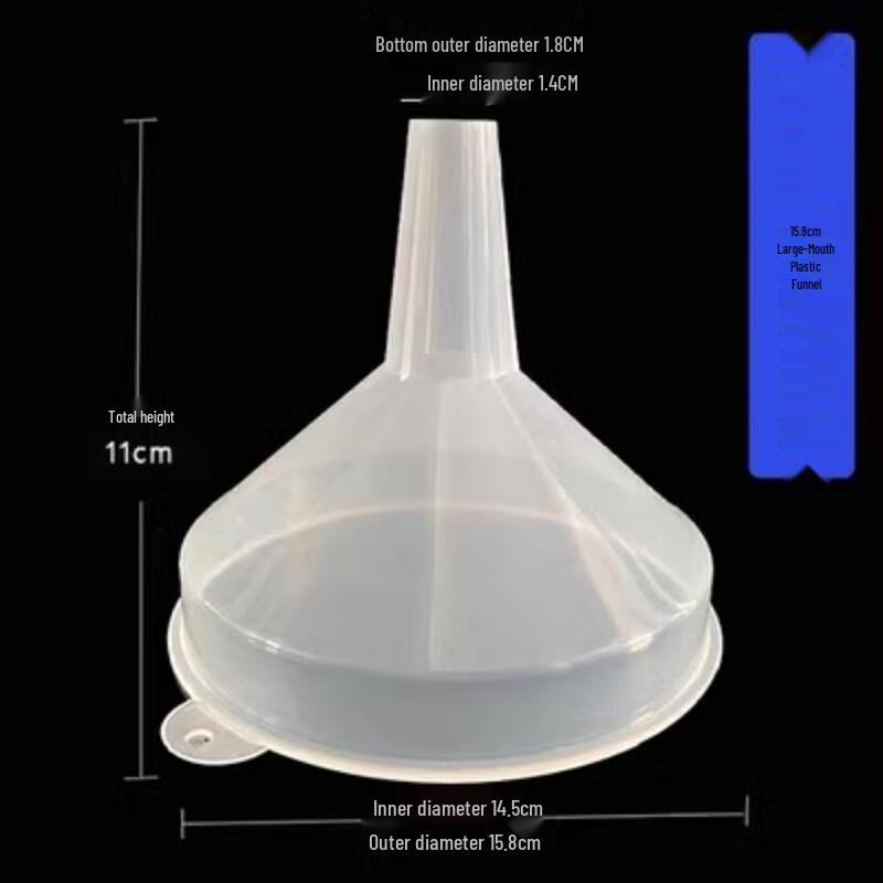 

Transparent Large Plastic Funnel Set