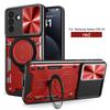 Etui na Samsung Galaxy A06 A16 A26 A36 A56 Pancerne Etui na Telefon z Przesuwną Osłoną Aparatu Dla Samsung A 06 16 26 36 56 5G Uchwyt Pierścieniowy Tylna Pokrywa