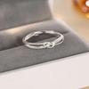 Women's S999 Sterling Silver Starry Knotted Ring - Light Luxury, Adjustable Open Design, Perfect for Index Finger or Best Friend Gift