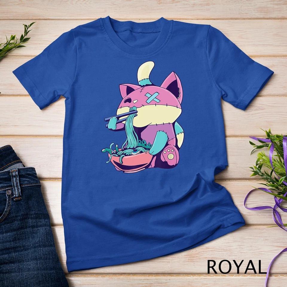 Pastel Goth Ramen Cat Anime Kawaii T-Shirt Unisex T-shirt 7 L