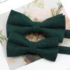Mens Super Soft Downy Suede Parent-Child Bowtie Set Macarons Solid Color Classic Design Cute Butterfly Red Green Blue Pink Tie