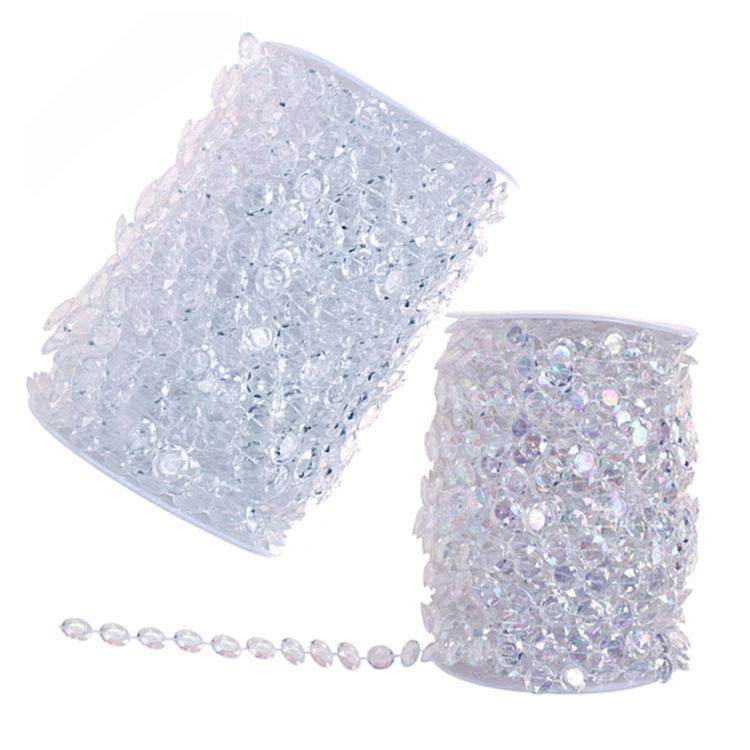 11mm UFO Acrylic Bead Chain for Wedding Aisle Runners & Ceiling Decorations