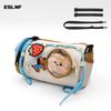 ESLNF Large-capacity Bicycle Bag Cartoon Velcro DIY Bicycle Front Bag Outdoor Cycling Storage Bag Cute Shoulder Bag