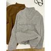 Women's High-End Slim Fit Knit Sweater with Half-High Neck and Long Sleeves for Fall and Winter