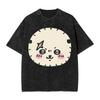 Chiikawas Rakko Gewaschenes T-Shirt Streetwear Hip Hop Vintage T-Shirt Tees Herren Damen Kurzarm High Street Sommer