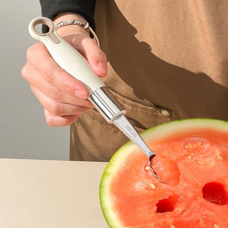 Ergonomic Handle Melon Baller Spoon Kitchen Tool Ice Cream Spoon 304Stainless Steel Texture Perfect for Ice Cream Fruits