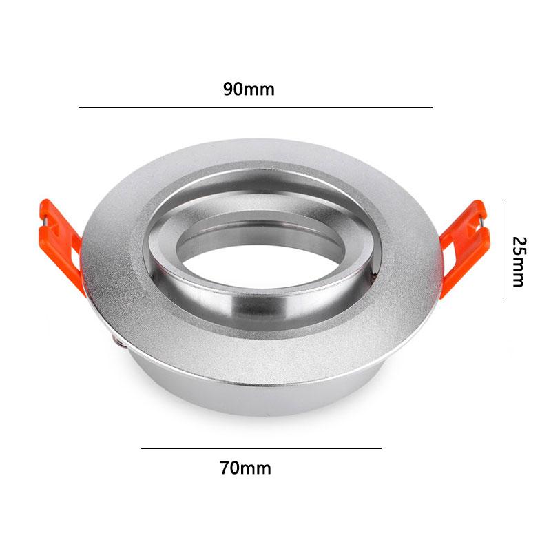 Round Square Recessed Spotlight GU10 MR16 Adjustable Spot Light Fixture LED Downlight Ceiling Spot Light Frame Indoor