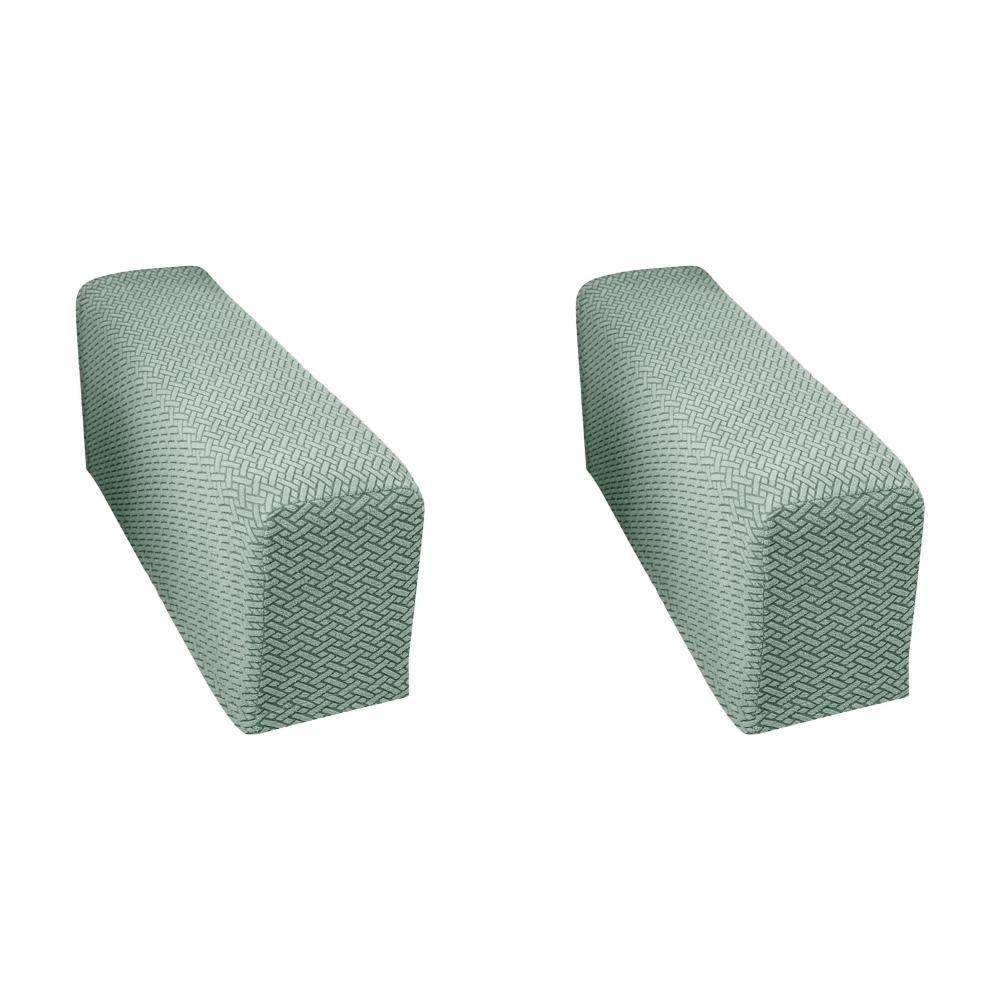 2Pcs 90x25x20cm Checkered Stretchy Stretch Fit Couch Arm Protector Washable Armrest Chair Covers Anti Slip Furniture Protector