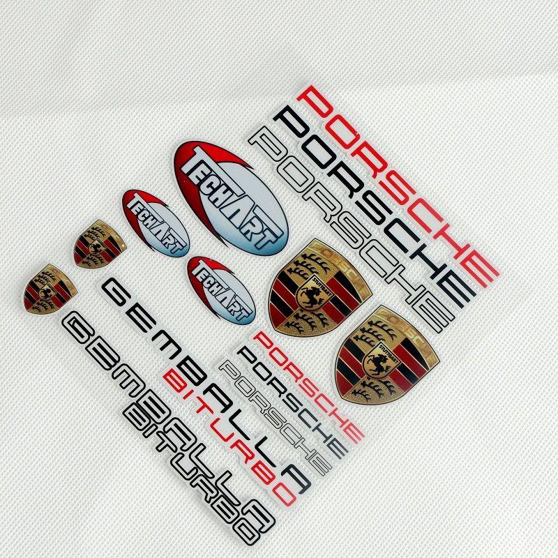 Car Emblems Metal Creative Stickers Waterproof Dirt-proof Sticker For Porsche 911 Cayenne Carrera 928 Panamera Boxster Macan 918