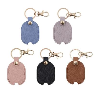 Flexible Leather Key Case Keychain PU Leather Texture Access Card Keyring Suitable for Girl Women Key Protective Cover
