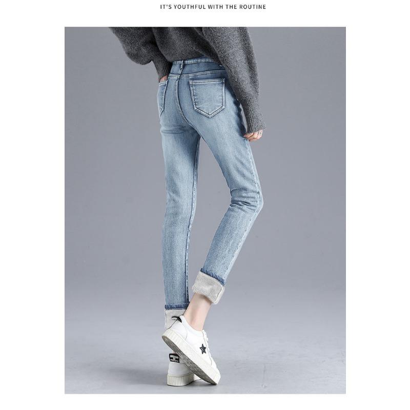 Skinny and Thick Jeans Women's Hip Lift Stretch Pants High Waist