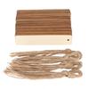72pcs Wood Blank Bookmarks Unfinished Wood Hanging Tags with Holes and Ropes for Christmas DIY
