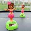 Car Dashboard Decoration - Wobbling Girl Dashboard Statue Solar Powered, Weatherproof Swinging Ornament Car Accessories for Birthday Holiday Gift