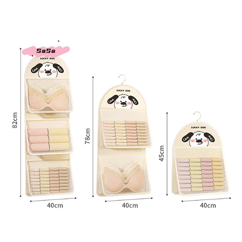 Mesh Storage Bag 1/2/3 Layer save Space Underwear Socks Organizer Breathable Wardrobe Closet with Clothes Hanger forOrganization