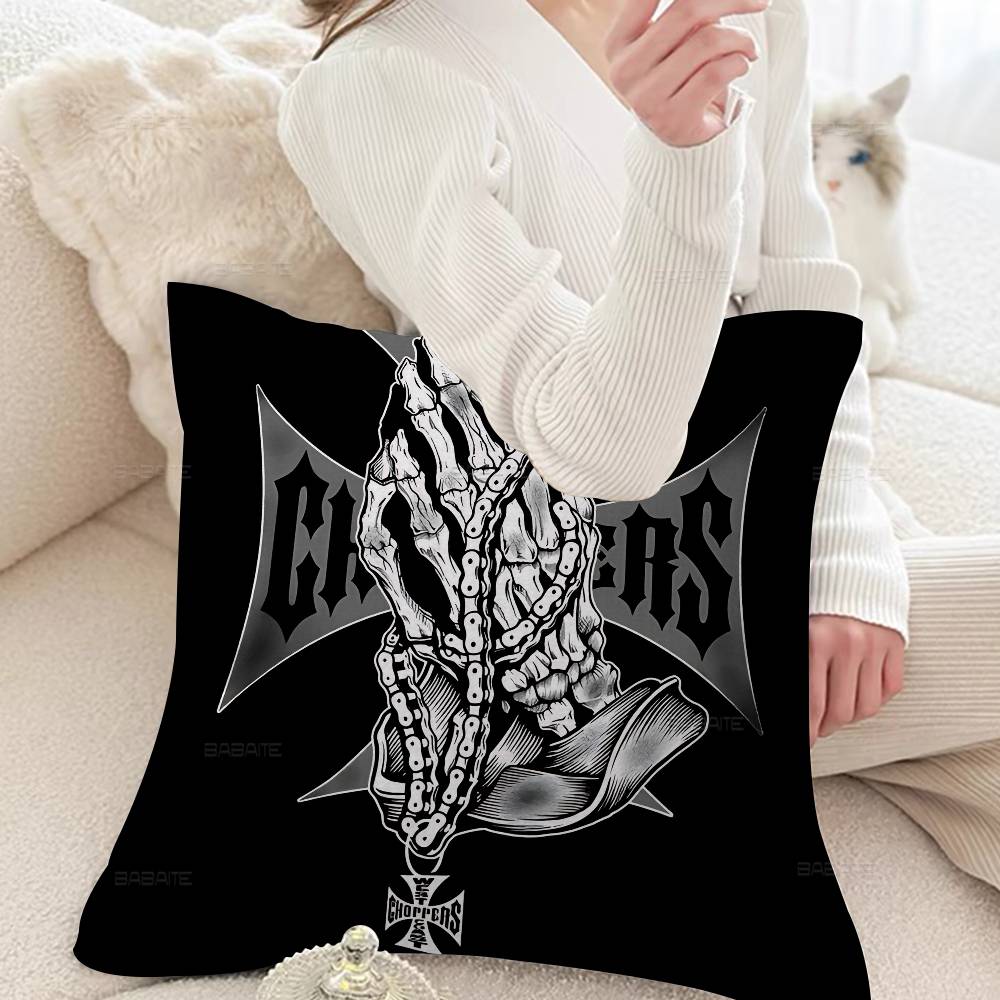 West C-Coast C-Choppers Cushion Cover Polyester Sofa Cushions Decorative Throw Pillows Home Decoration Pillowcover