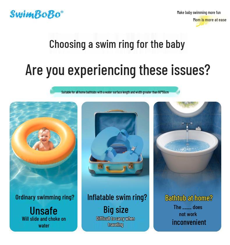 Boia de Natação Infantil Swimbobo com Toldo - Boia Protetora para Esportes Aquáticos de Bebê