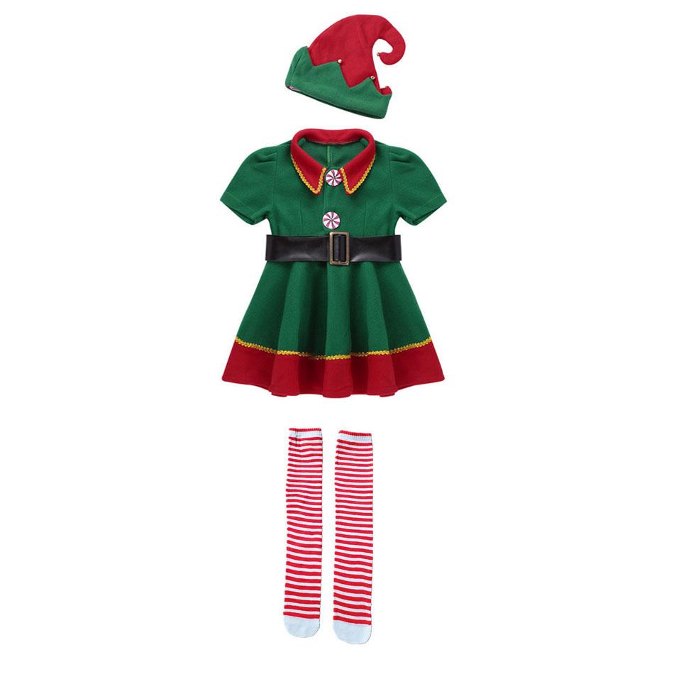 2026 Boys Tops Set Child Christmas Gift Carnival Party Dress Kids Halloween Elf Cosplay Costumes Suit Baby Girls Clothes Sets