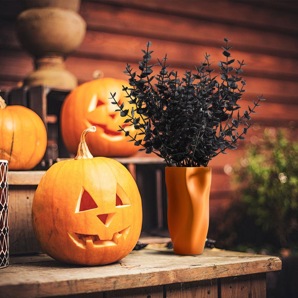 Simulation Black Eucalyptus Leaf Fake Flower Artificial Plants Grass Garden Wedding Table Decors Porch Ferns Simple Home Decor