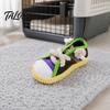 Dog Housebreaking Toy Sneaker Shape Chew Toy, Interactive Pet Tug with Tough For Dogs Squeaker, Oxford Cloth Bite Resistant for Small Medium Rope