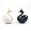 2pcs/set Resin Couples' Crown Swan Decor Set | Aquarium Landscape Ornament | Bonsai Decoration | Home Decor for Fish Tank & Tabletop Styling