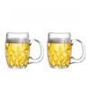 2pcs Sets Craft Beer Glass Wine Glass with Handle Wheat Beer Cup Large Capacity Cold Drink Cup Drinking Glasses Bar Accessories
