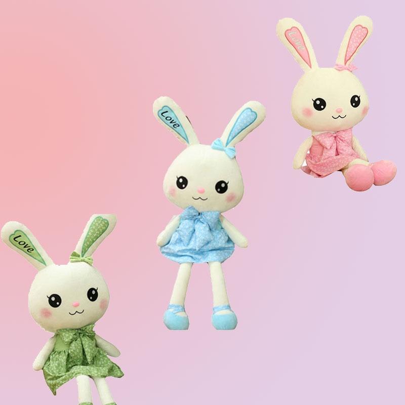 Cute Rabbit Plush Toy With Skirt Short Hair Stuffed Animal For Girls And Kids Gifts For Birthday And Holidays 30-100cm