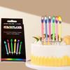 Colored Birthday Party Supplies 6pcs Wedding Colorful Multicolor Candles Safe Flames Dessert Cake Candles DIY Decoration