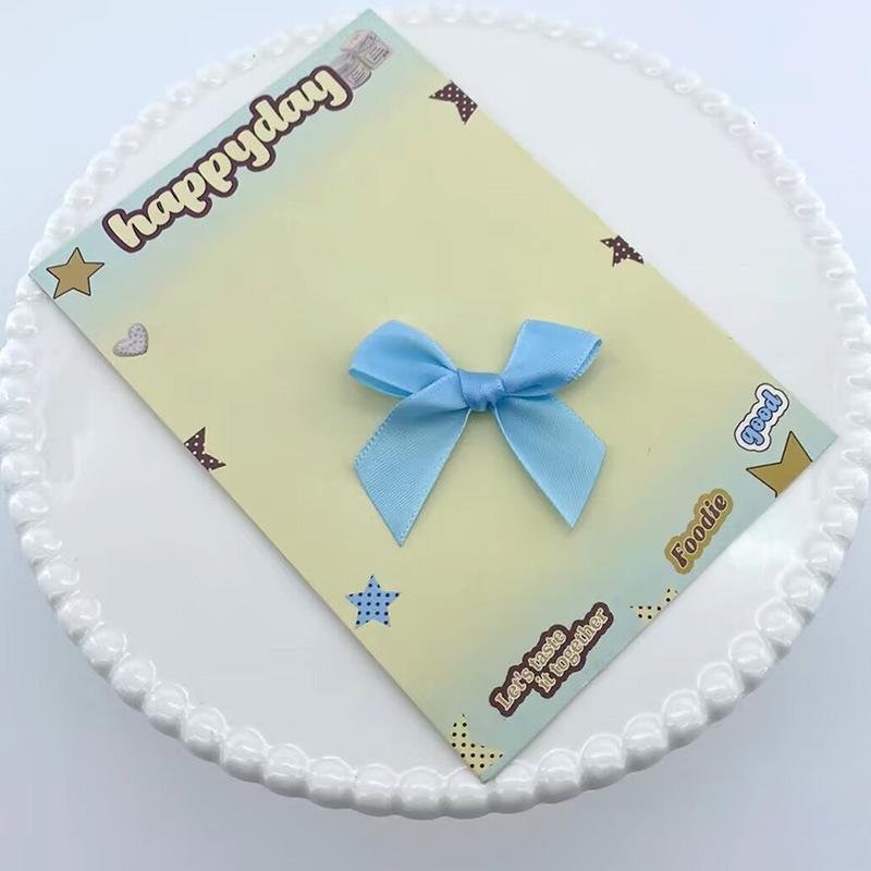 1.5cm Single-Sided Handmade Polyester Bow for Doll Plush Gift Box, Clothing, or Hair Accessory