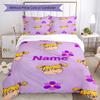3pcs Custom Name Rugrats Bedding Set Duvet Cover Closure Includes 1 Duvet Cover & 2 Pillowcases, Soft and Comfortable for All Seasons.