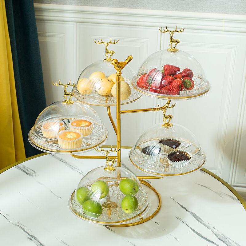 

Роскошная тарелка с фруктами в скандинавском стиле, домашняя гостиная, тарелка с сухофруктами, тарелка для закусок, высококачественная многослойная подставка для десерта