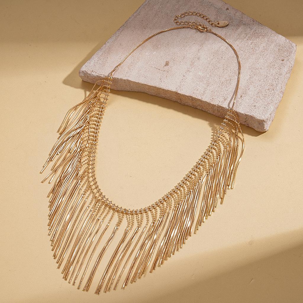 Heavy Industry Metal Wind Fringe Necklace Exaggerated Clavicle Chain Niche Necklace