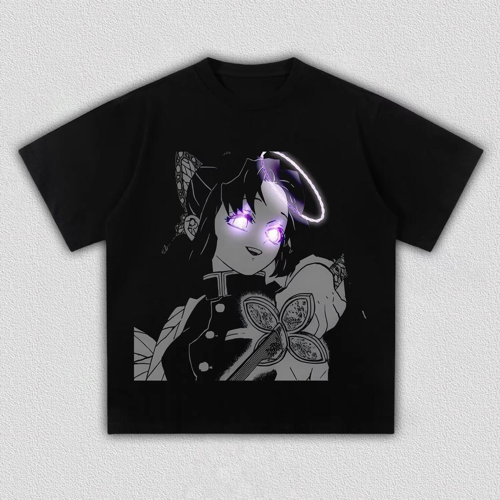 Unisex Demon Slayer Shinobu Kocho Anime Graphic T-Shirt, Cool Comic Art Print Casual Streetwear T-shirt