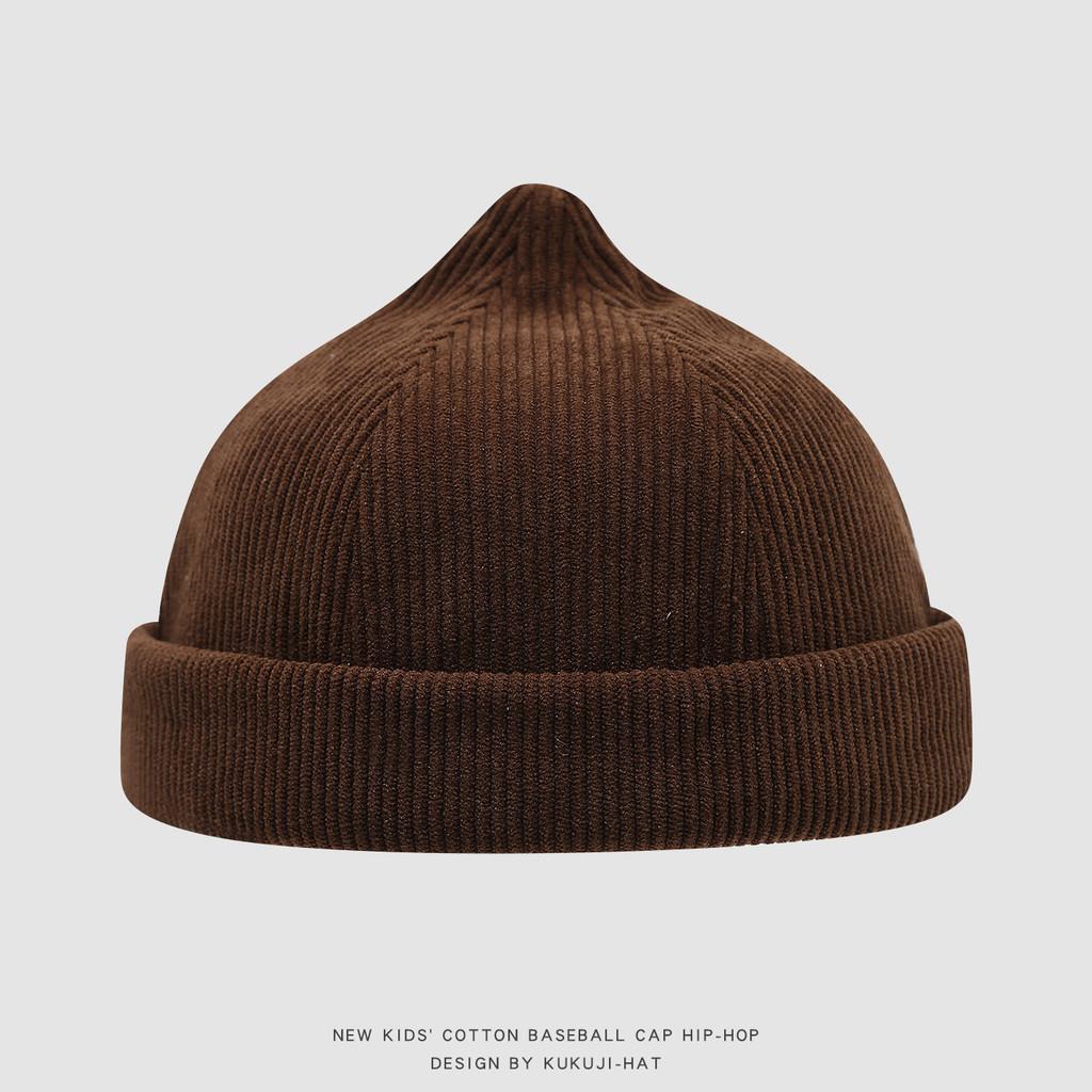 Punk Ethnic Cotton Corduroy Toddler Cap With Breathable Windproof Design For Kids