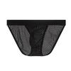 Men's Wide Waist Mesh U-Pouch Low Waist Sports Underwear, Large Size, Breathable High Cut Design