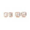 MAYBETOI 14k Princess Baguette Square Cubic Zirconia Earrings (2 Types)