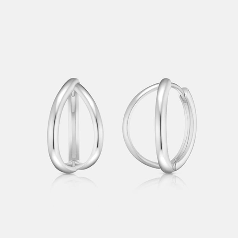 METROCITY JEWELRY Corte Sterling Silver White Earrings A241SE0121WPQ