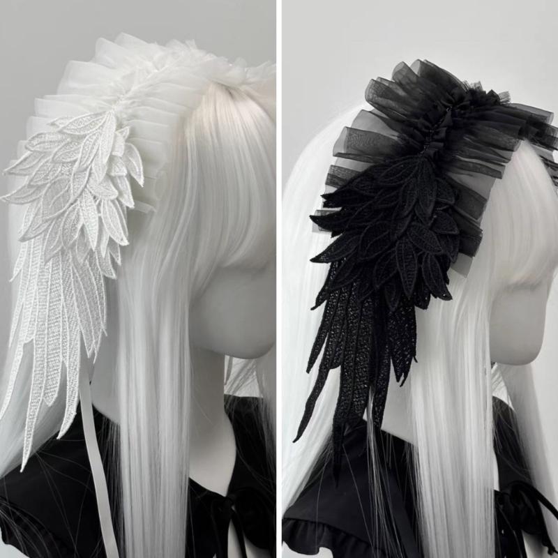 Stylish Wing Shaped Hair Accessory Soft Cloth Headband for Parties Weddings Daily Wear