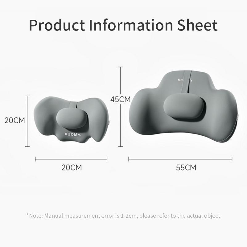 Car Headrest Neck Pillow Washable Waist Pillow for Car Seat Back Cushion Memory Foam Auto Lumbar Universal Automobiles