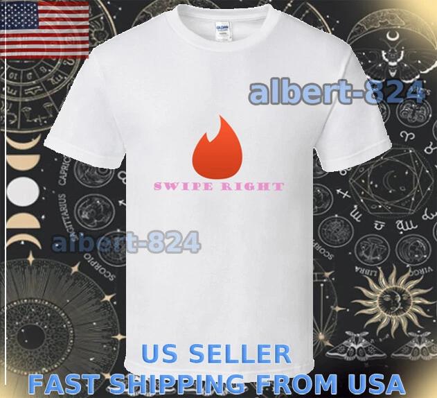 

NEW SHIRT SWIPER RIGHT TINDER LOGO T shirt FUNNY AMERICAN SIZE S TO 5XL 2XL