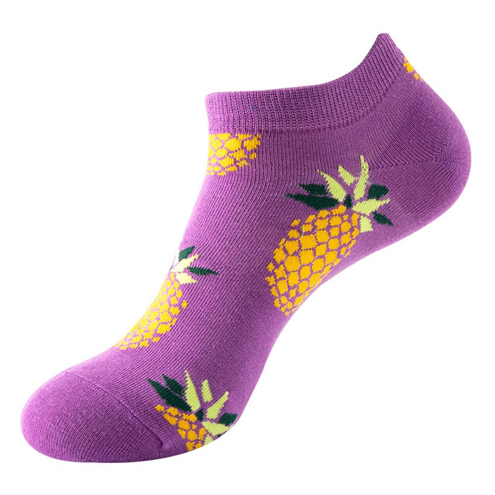 Fashion Funny Men's Hip Hop Harajuku Cartoon Cotton  Fruit Animal Beer Food Happy Casual Business Short Socks Gift Dropship