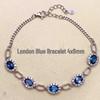 Women's Versatile S925 Silver Topaz London Blue Bracelet