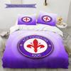 Fotbalový klub ACF Fiorentina Vzorované povlečení Sada prošívaných přikrývek Domácí dekorace Dárek (1 * povlak na peřinu + 2 * povlak na polštář bez jádra)