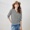 Women's Lyocell Blend Striped Long Sleeve Knit Top
