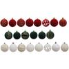 12pcs Cartoon Flocking Christmas Balls Set Christmas Tree Hanging Decoration  Hotel Office Decor