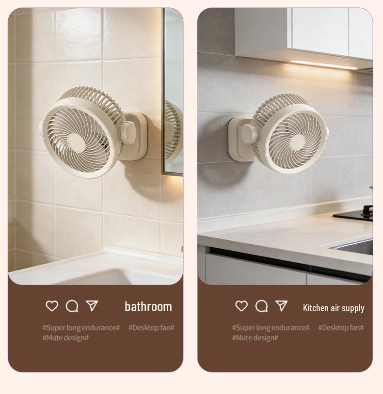2026 Portable USB Rechargeable Oscillating Desktop Fan