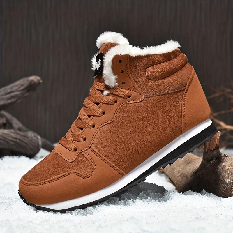 Men's Hot Selling Snow Boots Outdoor Non-slip Winter Short Boots Lightweight High Top Sneakers Warm Plush Women's Hiking Boots